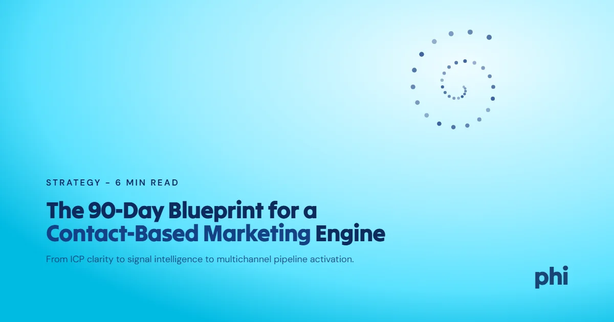 The 90-Day Blueprint to Build Your Contact-Based Marketing Engine