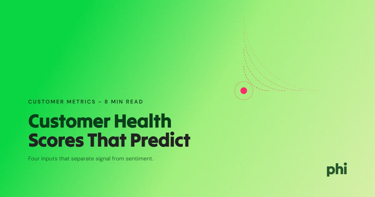 Customer Health Score Framework That Predicts Churn
