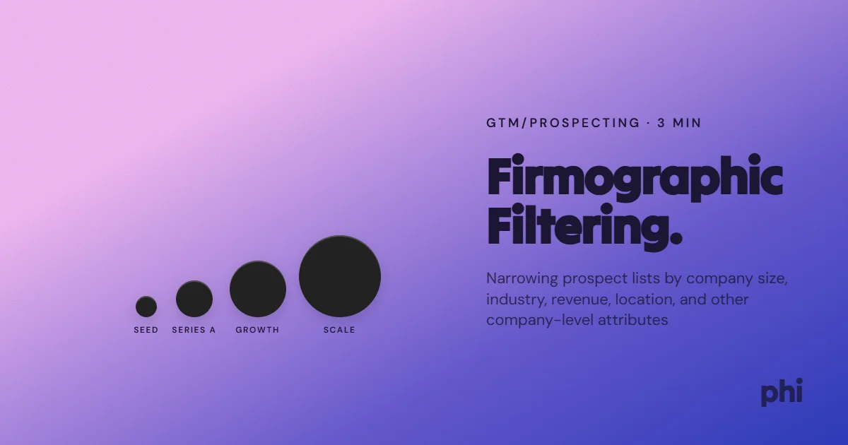 What is Firmographic Filtering?