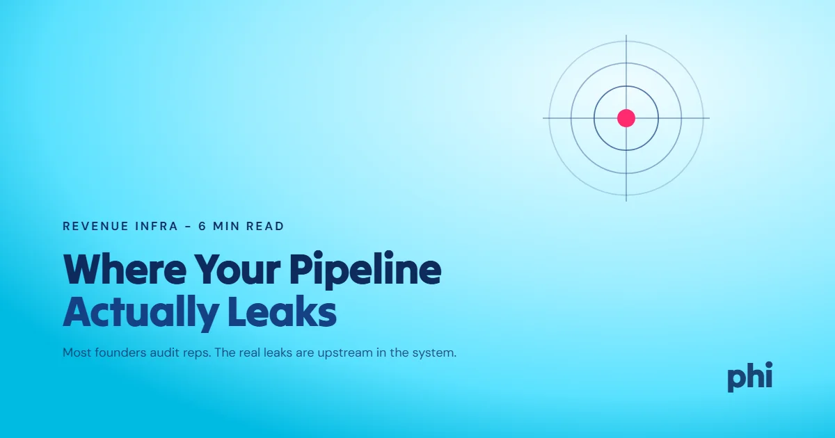 Where Your Pipeline Actually Leaks (It’s Not Your Sales Team)