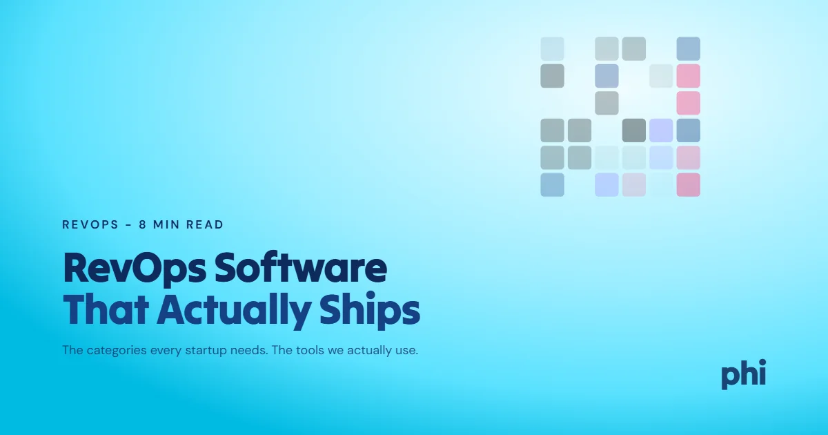 RevOps Software B2B Startups Actually Need