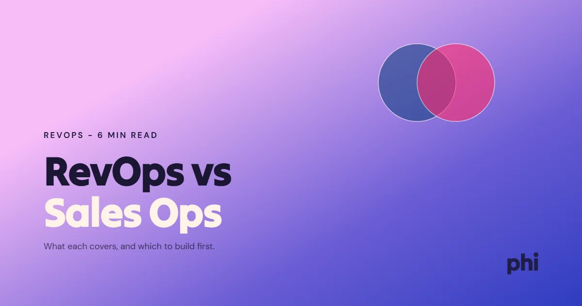 RevOps vs Sales Ops: What the Wrong Choice Costs You